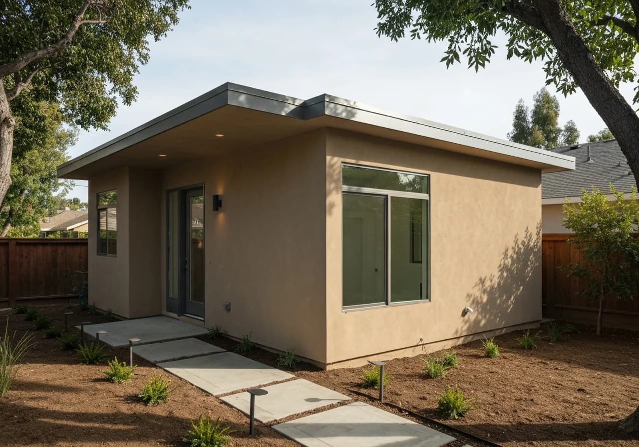 Modern detached ADU exterior San Diego