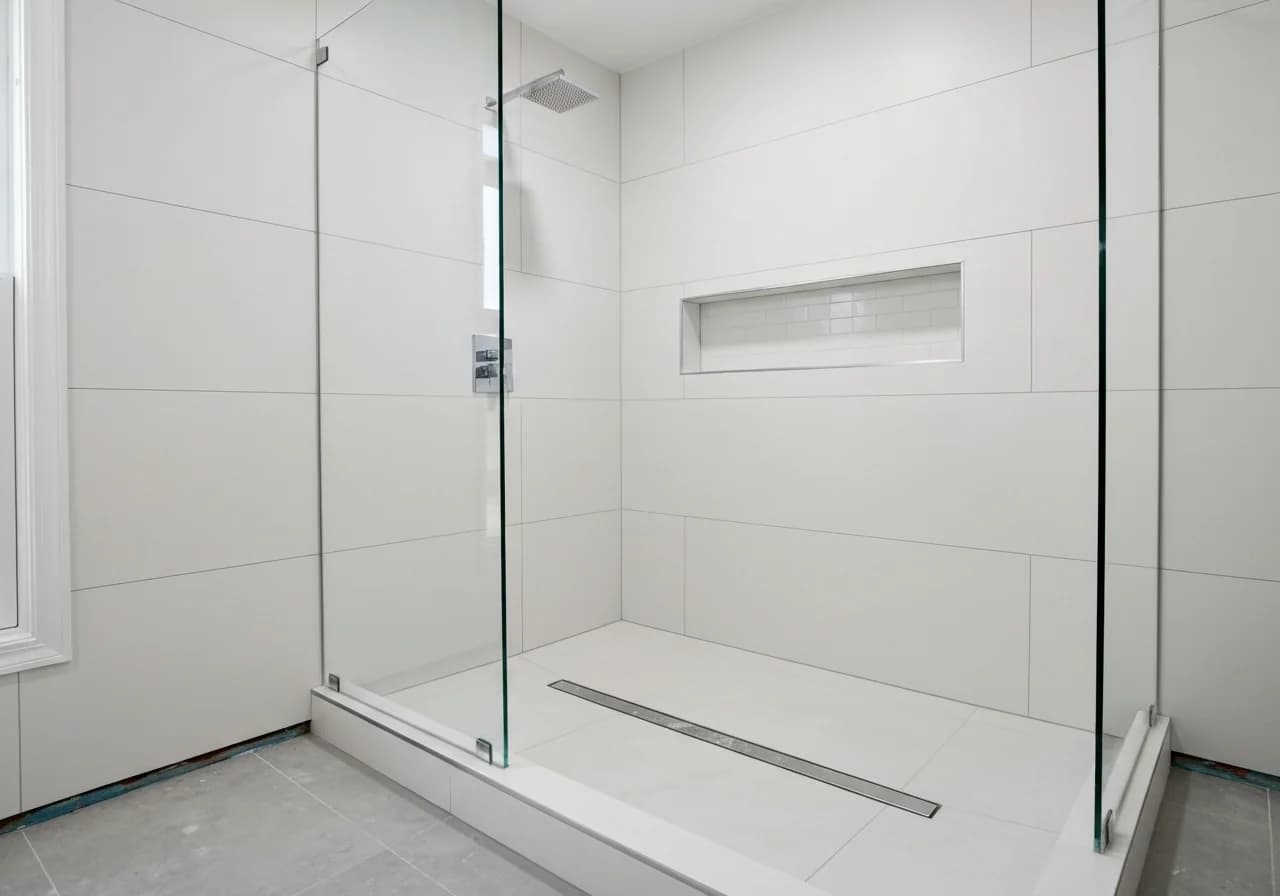 Tiled walk-in shower installation San Diego