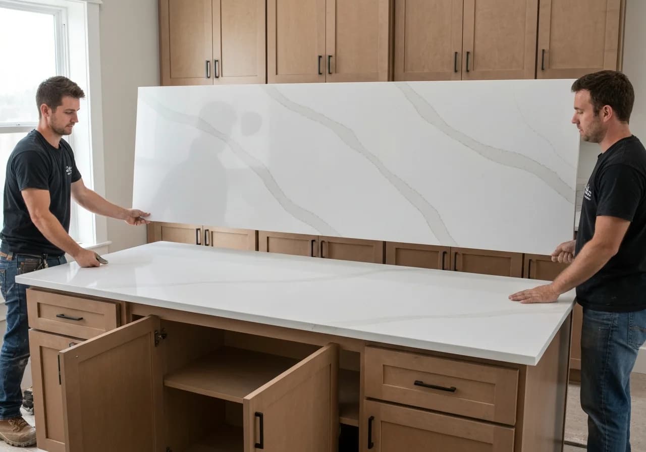 Quartz countertop installation San Diego kitchen