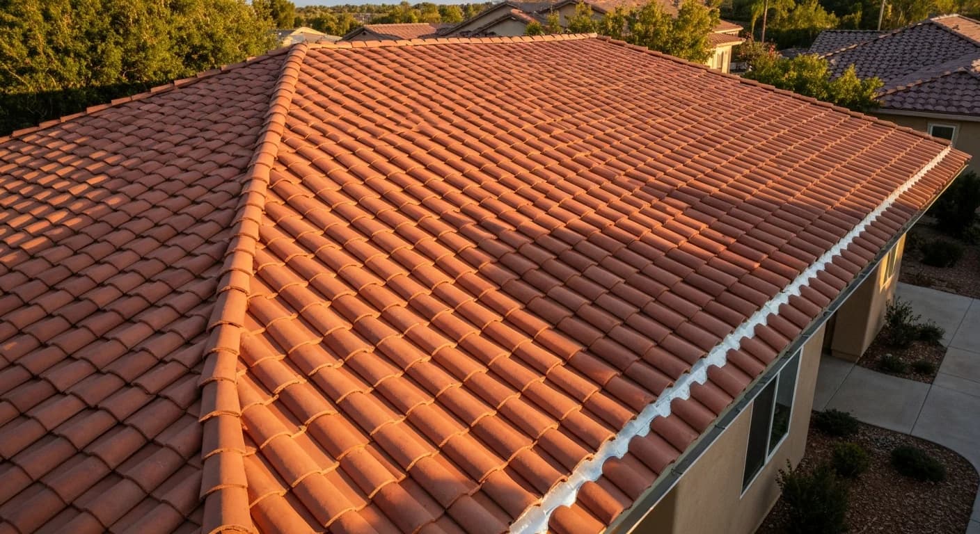 Completed tile roof replacement San Diego