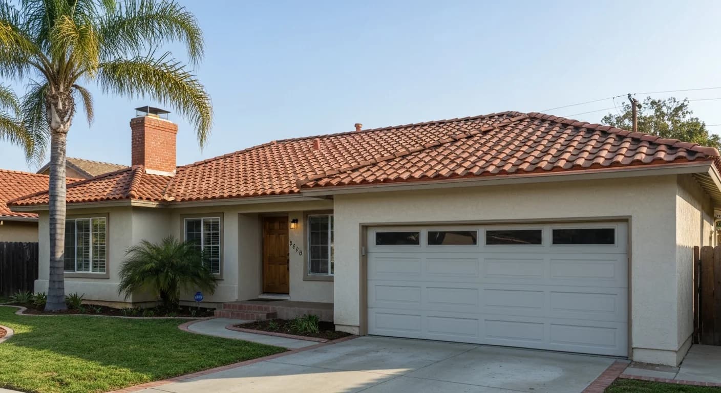 Completed Spanish tile roof replacement in San Diego by Peak Builders